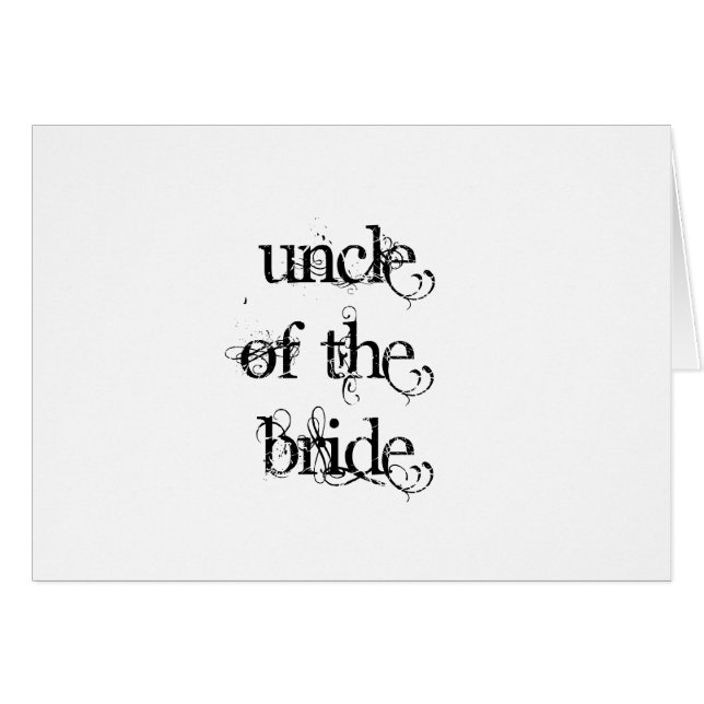 Uncle of the Bride Cards (Front Horizontal)