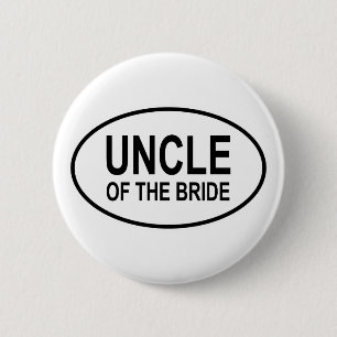 Uncle of the Bride Wedding Oval Button