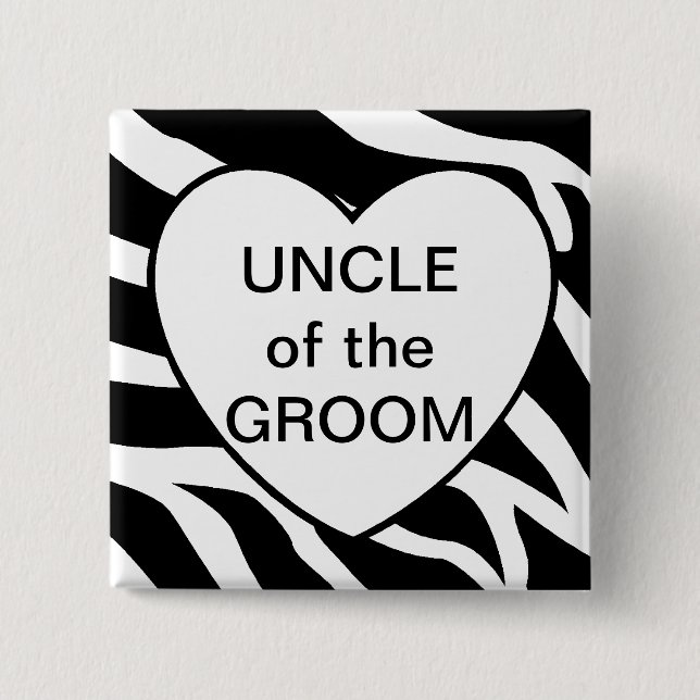 Uncle Of The Groom Pinback Button (Front)
