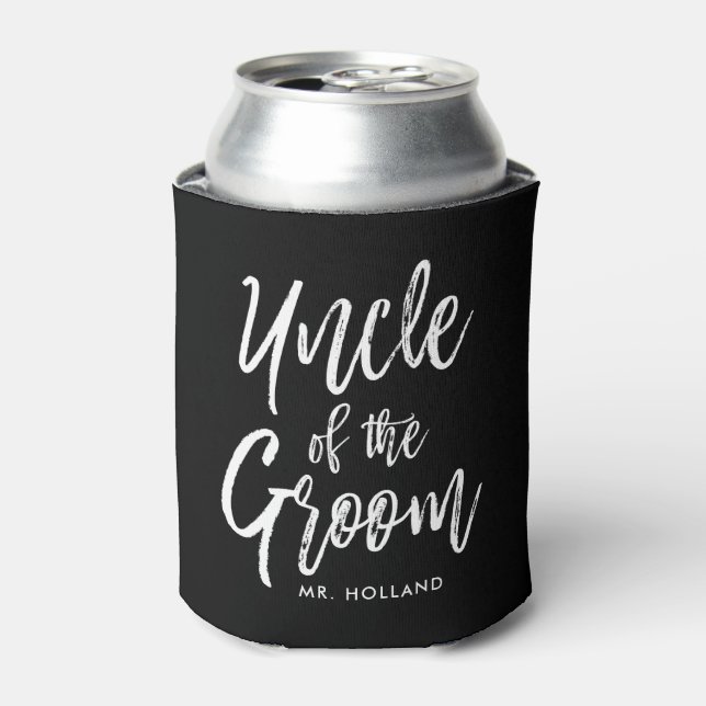Uncle of the Groom | Script Style Custom Wedding Can Cooler (Can Front)