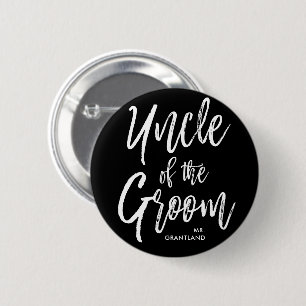Uncle of the Groom   Script Wedding Button