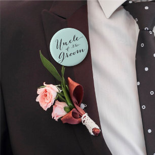 Uncle of the Groom Script Wedding Rehearsal Party Button