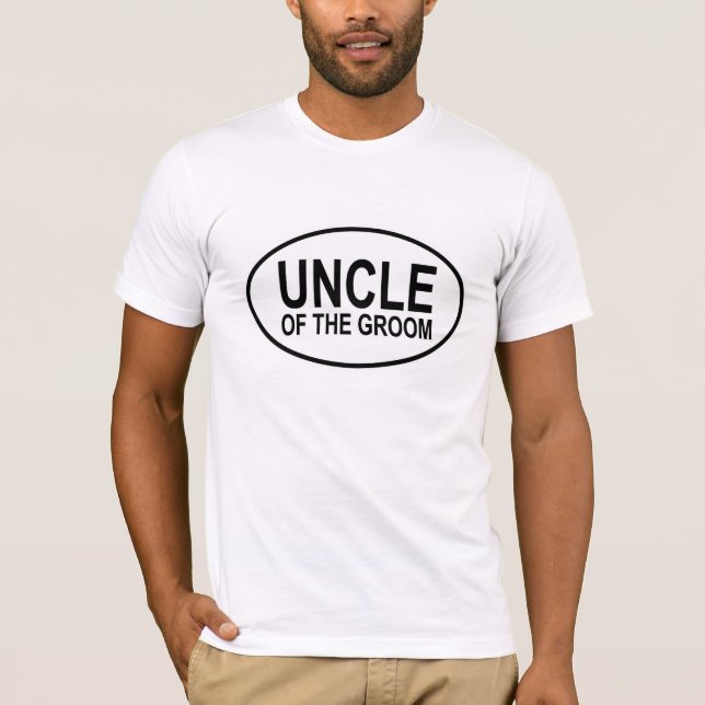 Uncle of the Groom Wedding Oval T-Shirt (Front)
