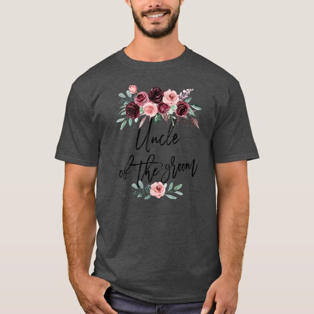 Uncle Of The Groom Wedding Party Bridal Shower  T-Shirt (Front)