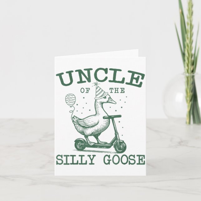 Uncle Of The Silly Goose First Birthday Family Mat Card (Front)