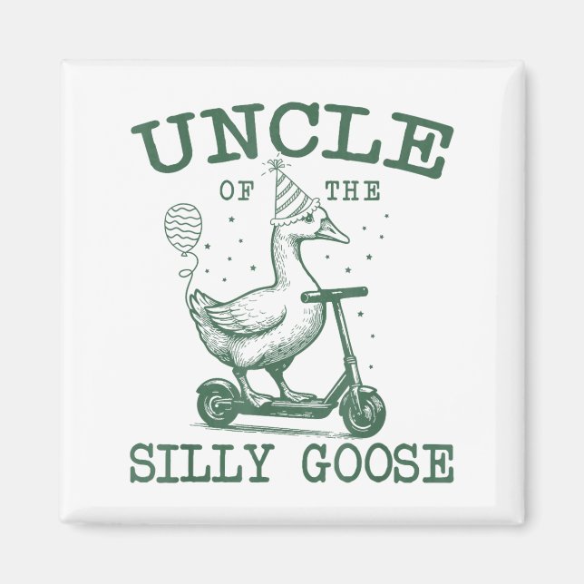 Uncle Of The Silly Goose First Birthday Family Mat Magnet (Front)