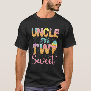 Uncle of the Two Sweet Birthday Girl Ice Cream 2nd T-Shirt