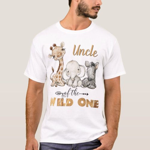 Uncle of the Wild One I Grandpa T_Shirt