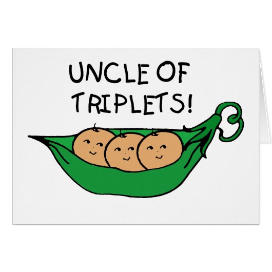 Uncle of Triplets Pod Cards (Front Horizontal)