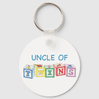 Uncle of Twins Blocks Keychain