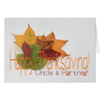 Uncle & Partner  Thanksgiving Foliage by studioportosabbia at Zazzle