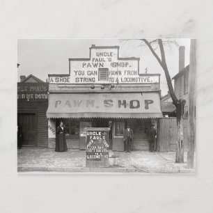 Uncle Paul's Pawn Shop, 1899 Postcard