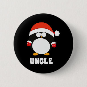Uncle Penguin Christmas Santa T Shirt Family Match Button