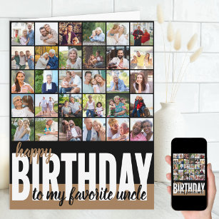 Uncle Photo Collage 31 Picture Happy Birthday Card