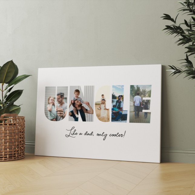 Uncle Photo Collage 5 Pictures Collage Canvas Print (Creator Uploaded)