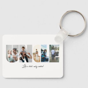 Uncle Photo Collage 5 Pictures Collage Keychain