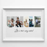 Uncle Photo Collage 5 Pictures Collage Poster<br><div class="desc">This is a photo collage poster that spells out the word UNCLE along with a custom message. This is the perfect gift for an uncle for uncle's day,  his birthday or Christmas.</div>