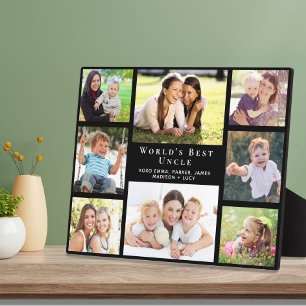 Uncle Photo Collage Black Plaque