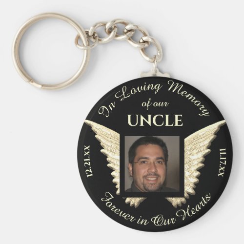 Uncle Photo Memorial Keychain
