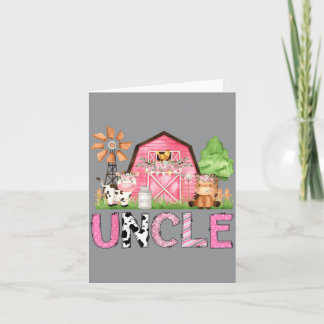 Uncle Pink Farm Animal Birthday Kids Matching Card