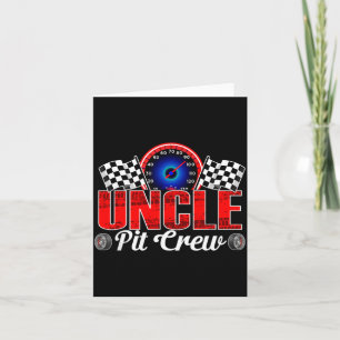 Uncle Pit Crew Racing Family Race Car Birthday Boy Card
