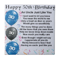 Uncle poem - 30th Birthday