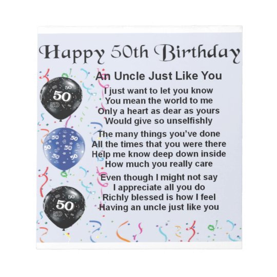 Write A Letter To Your Uncle On His 50th Birthday