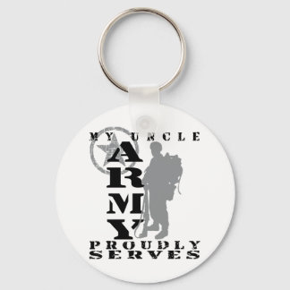 Uncle Proudly Serves - ARMY Keychain