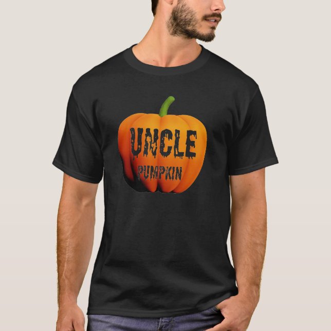 Uncle Pumpkin Halloween Design T-Shirt (Front)
