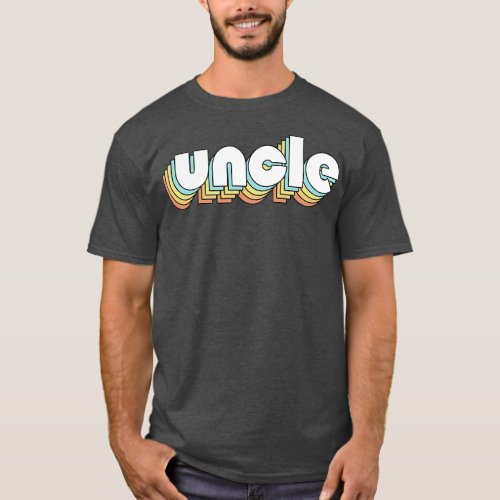 Uncle Retro Rainbow Typography Faded Style T_Shirt