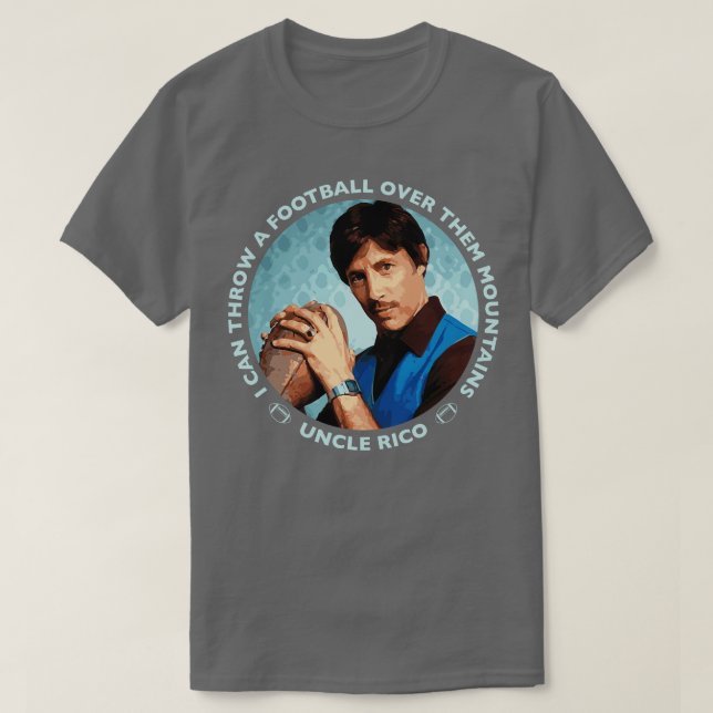Uncle Rico  Mountains Blue T-Shirt (Design Front)