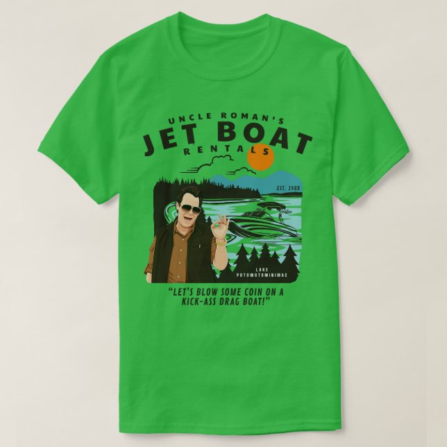 Uncle Romans Jet Boat Rentals Est 1988 T-Shirt (Design Front)