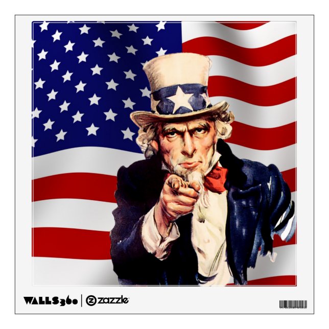 Uncle Sam 1 Wall Decal (Front)