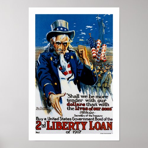 Uncle Sam 2nd Liberty Loan Poster