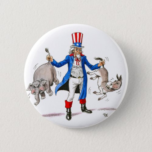 Uncle Sam 3 Pinback Button