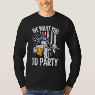 Uncle Sam 4th Of July  Men Women American Usa Flag T-Shirt