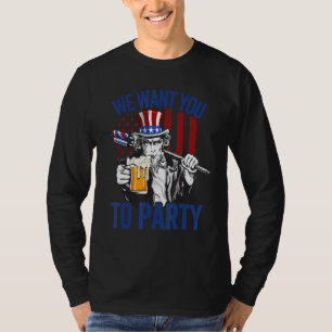 Uncle Sam 4th Of July Men Women American Usa Flag T-Shirt