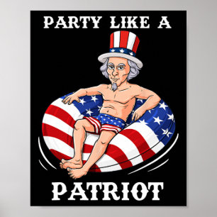 Uncle Sam 4th Of July USA Patriot Fun  Poster