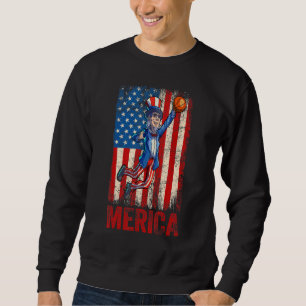 Uncle Sam 4th Of July Women Men American Usa Flag  Sweatshirt