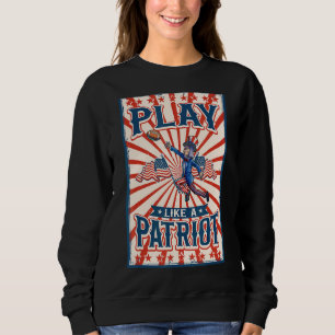 Uncle Sam 4th Of July Women Men American Usa Flag  Sweatshirt