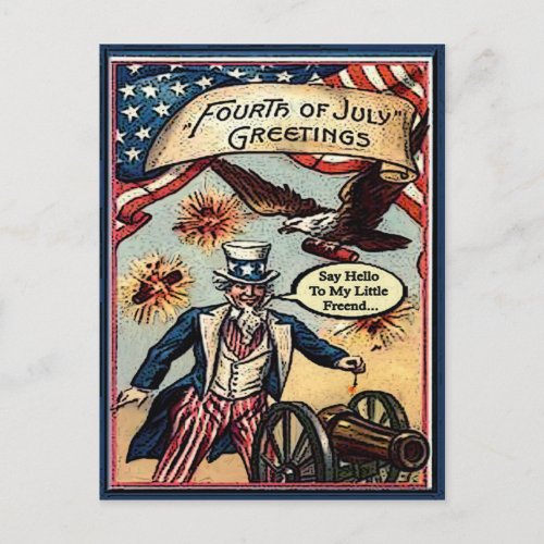 Uncle Sam 4th post card