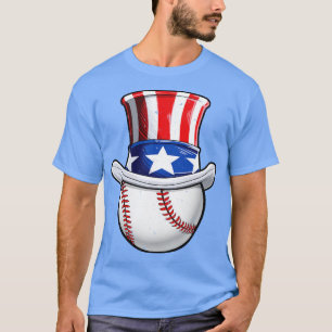 Uncle Sam American Flag Hat 4th of July Baseball M T-Shirt