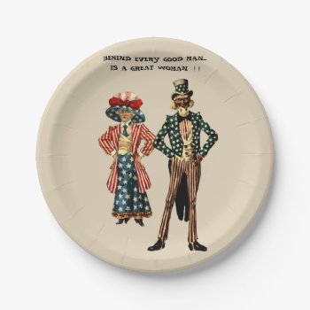 Uncle Sam And Aunt Samantha Paper Plates by VZ293NA6 at Zazzle