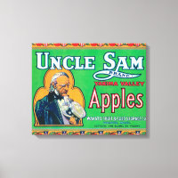 Uncle Sam Apple Label (green) - Wapato, WA