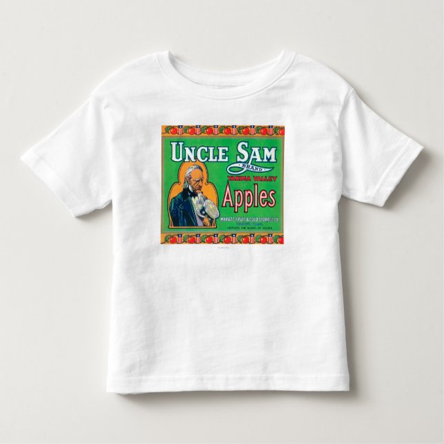Uncle Sam Apple Label (green) - Wapato, WA Toddler T-shirt (Front)