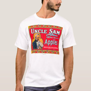 Uncle Sam Apple Label (red) - Wapato, WA T-Shirt