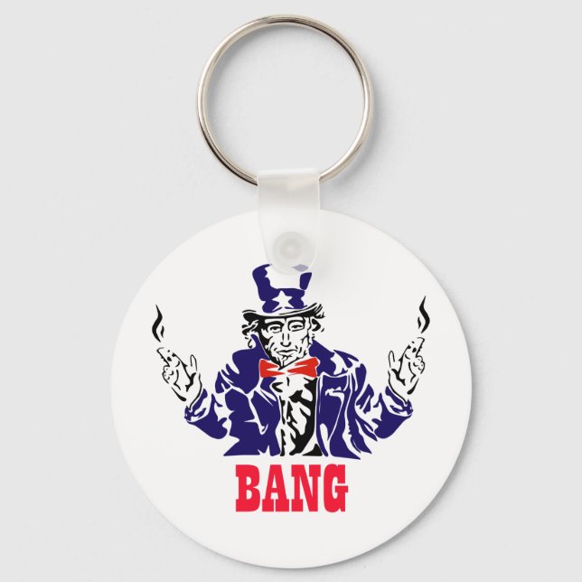 Uncle Sam Bangs Keychain (Front)