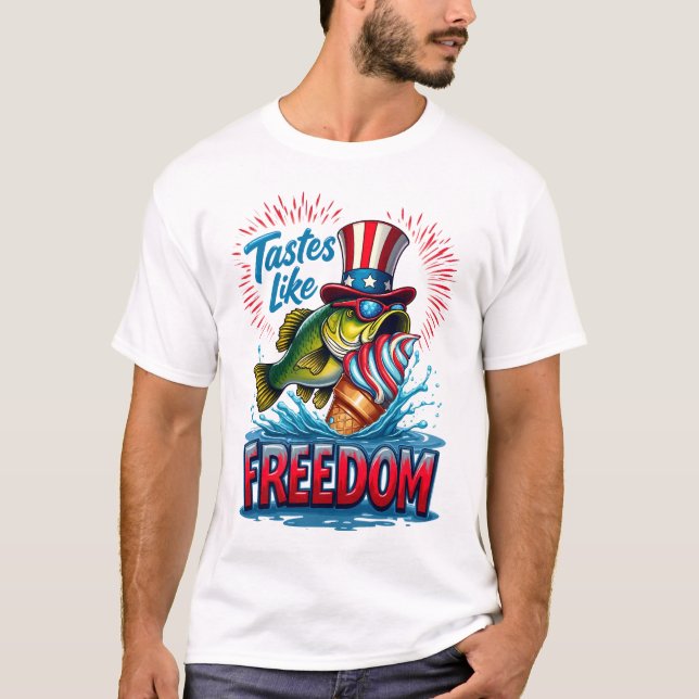 Uncle Sam Bass Tastes Like Freedom T-Shirt (Front)