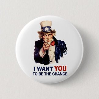 Uncle Sam Be the Change Button