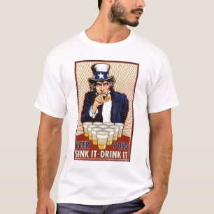 Uncle Sam Beer Pong T-Shirt